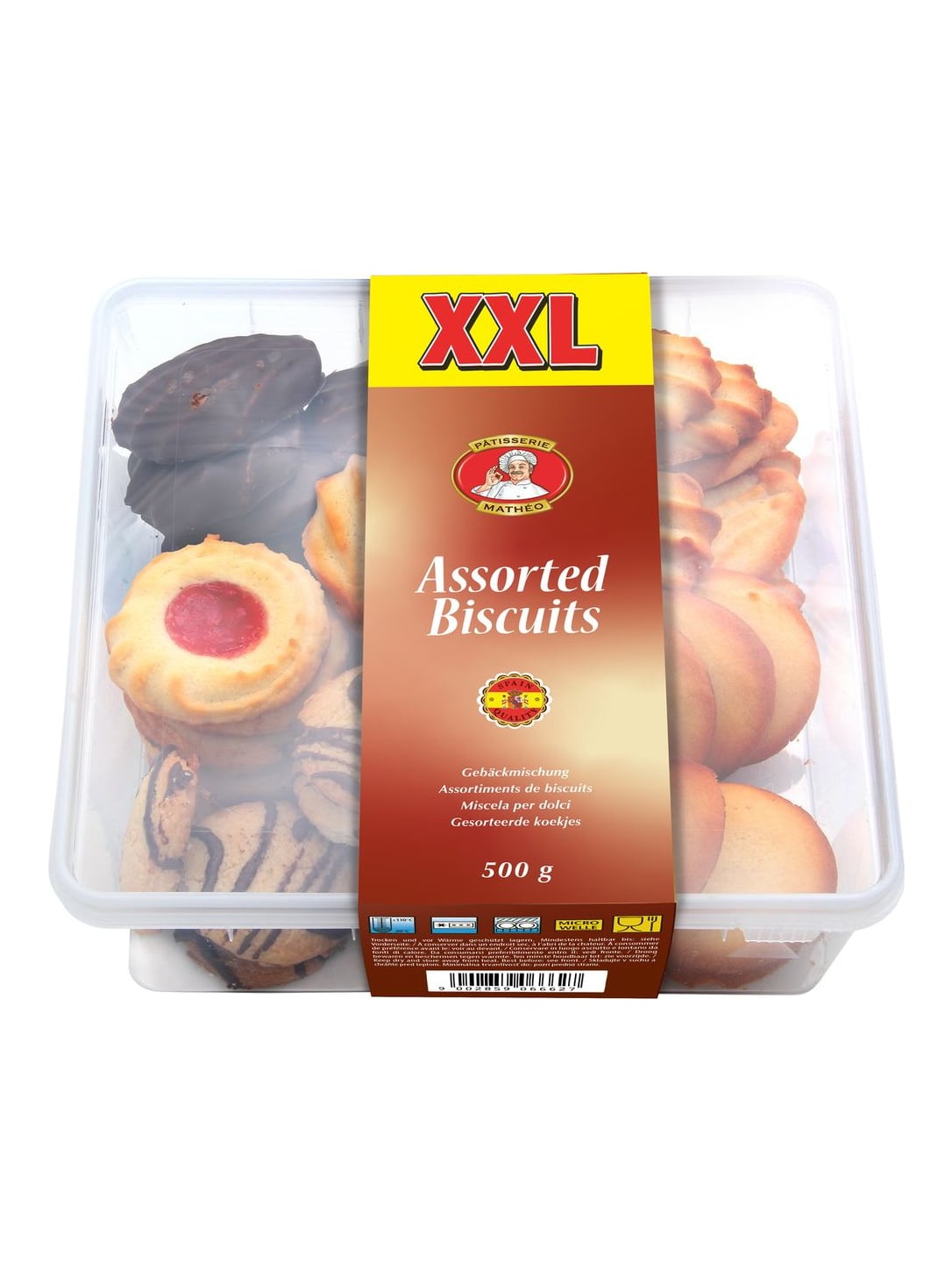 Patisserie Matheo XXL Keksmischung 500g – Gebäckmischung Kekse mit Schoko und Erdbeere
