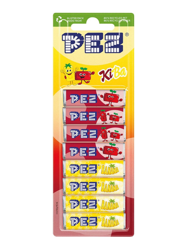 PEZ Nachfüllungen Kirsche Banane 68g – PEZ Bonbons für Spender