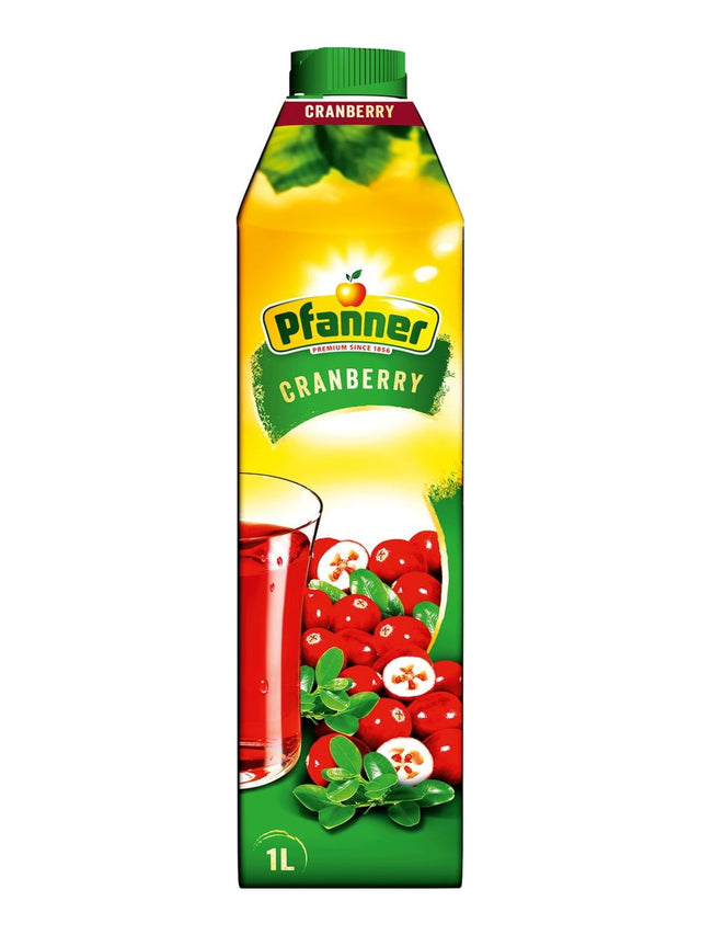 Pfanner Cranberrygetränk 1 l – Cranberrysaft Fruchtsaftgetränk 20 %