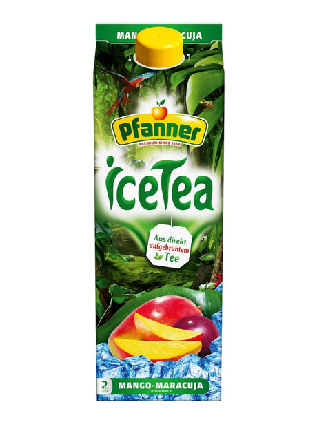 Pfanner Eistee Mango-Maracuja 2 l – Icetea schwarzer Tee mit Mango und Maracuja