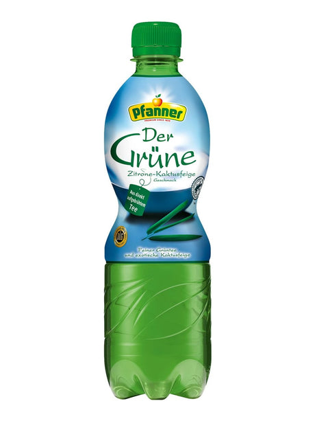 Pfanner Grüner Tee Zitrone Kaktusfeige 0,5 l – grüner Eistee Grünteegetränk