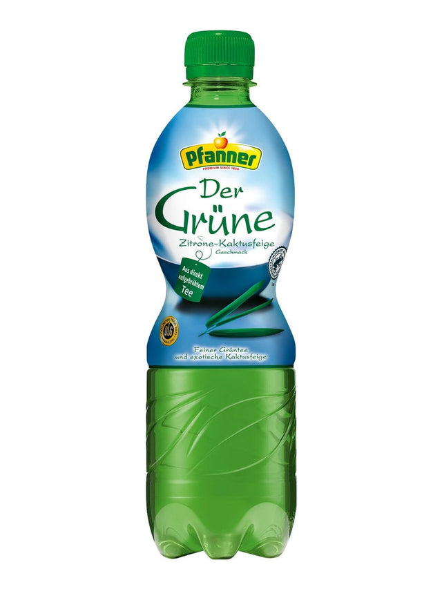 Pfanner Grüner Tee Zitrone Kaktusfeige 0,5 l – grüner Eistee Grünteegetränk