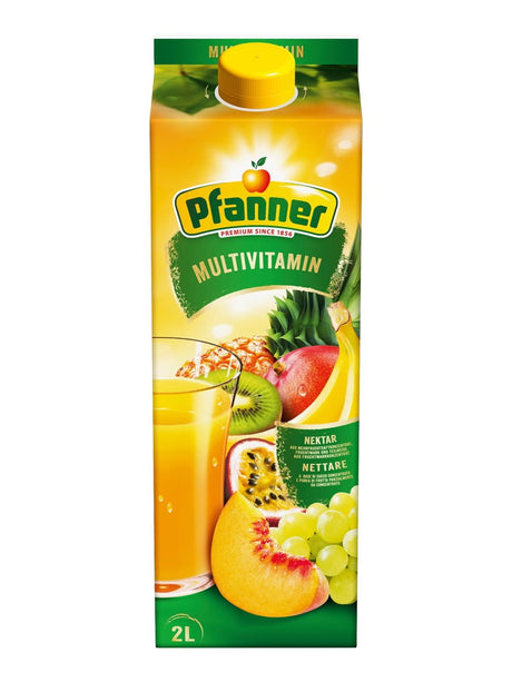Pfanner Multivitamin Mehrfruchtnektar 2 l – Multivitamin Fruchtnektar 50%