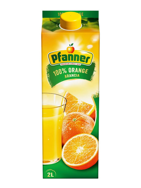 Pfanner Orangensaft 100% 2 l – Fruchtsaft ohne Zuckerzusatz aus Österreich