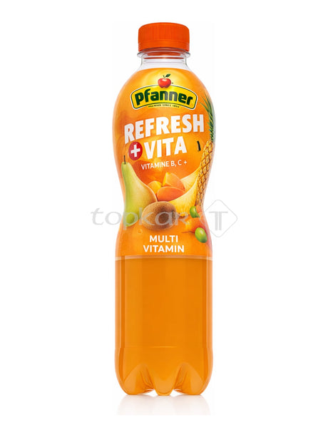 Pfanner Refresh Multivitamin 0,5 l – Multivitaminsaft Multi Vitamin Mehrfruchtgetränk