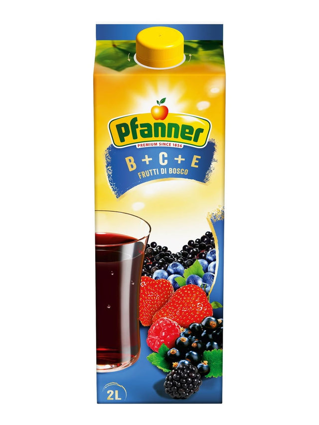 Pfanner Waldfrüchtegetränk 2 l – Mehrfruchtsaftgetränk mit Waldbeeren