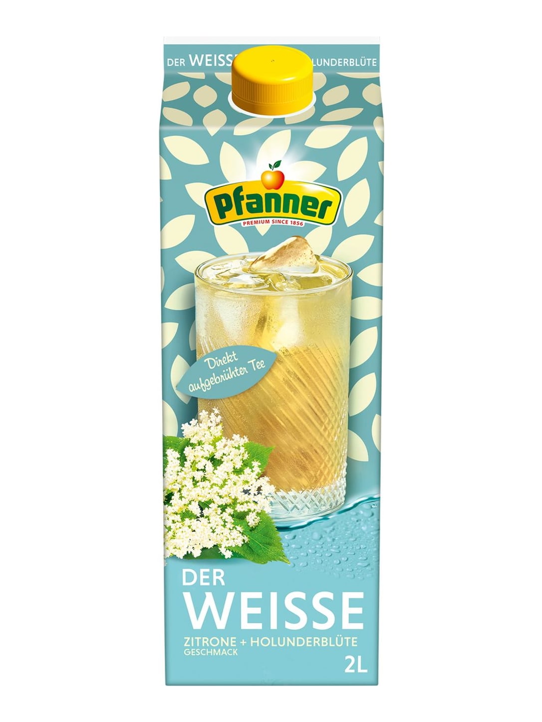 Pfanner Weißer Tee Zitrone Holunderblüte 2 l – weißer Eistee