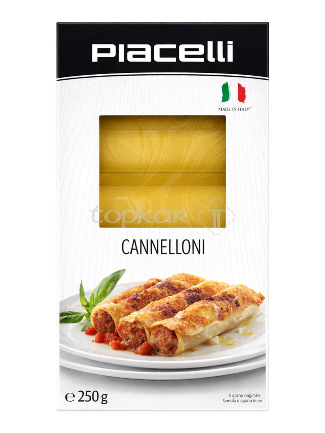 Piacelli Cannelloni 250g – italienische Pasta zum Füllen aus Hartweizengrieß