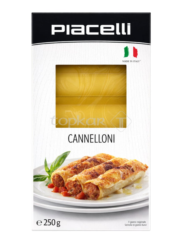 Piacelli Cannelloni 250g – italienische Pasta zum Füllen aus Hartweizengrieß