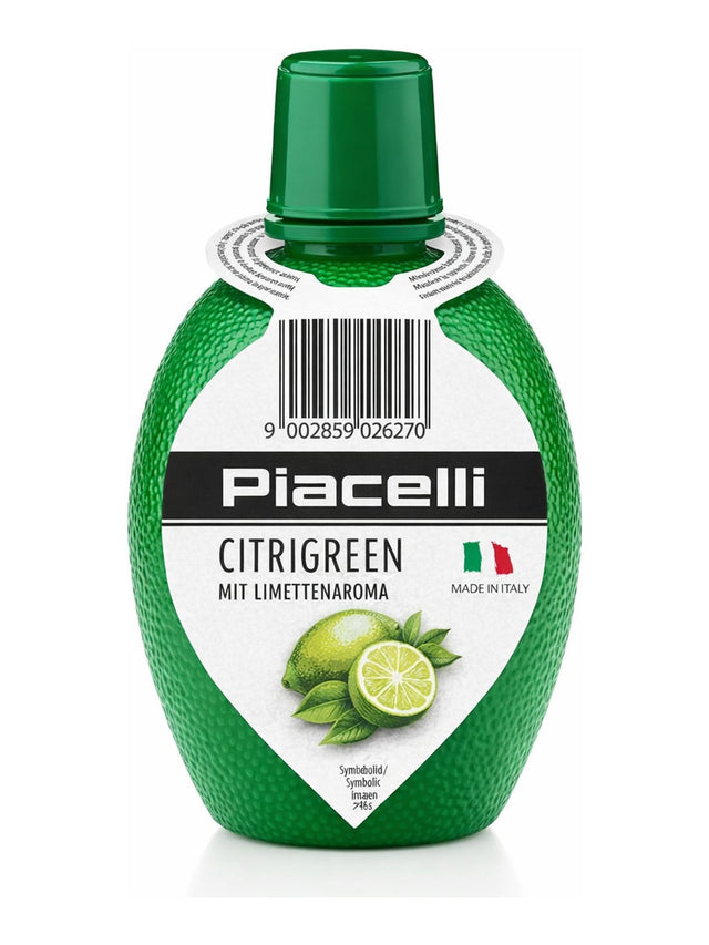 Piacelli Citrigreen 200 ml – Würzmittel mit Zitronensaft und Limettenaroma
