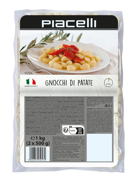 Piacelli Gnocchi aus Kartoffeln 1 kg – Gnocchi di Patate italienische Kartoffelklößchen