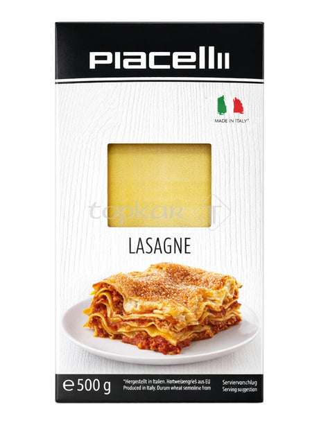 Piacelli Lasagne Blätter 500g – italienische Lasagne aus Hartweizengrieß