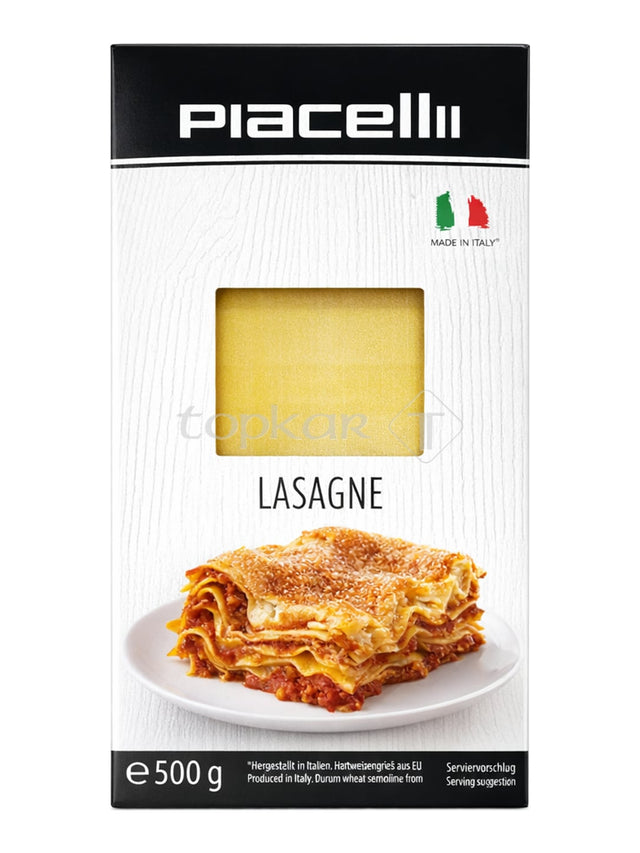 Piacelli Lasagne Blätter 500g – italienische Lasagne aus Hartweizengrieß