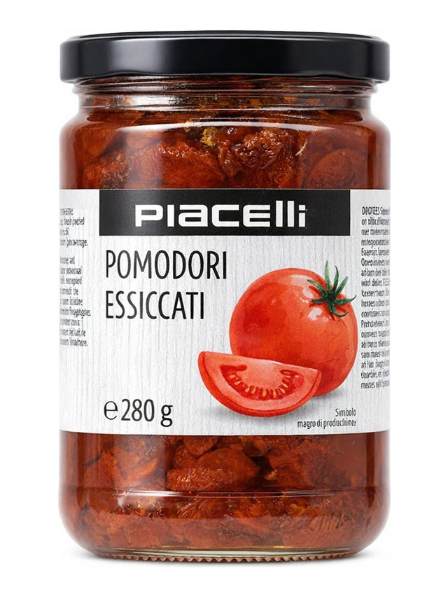 Piacelli Pomodori Essiccati 280 g – Sonnengetrocknete Tomaten in Olivenöl-Marinade