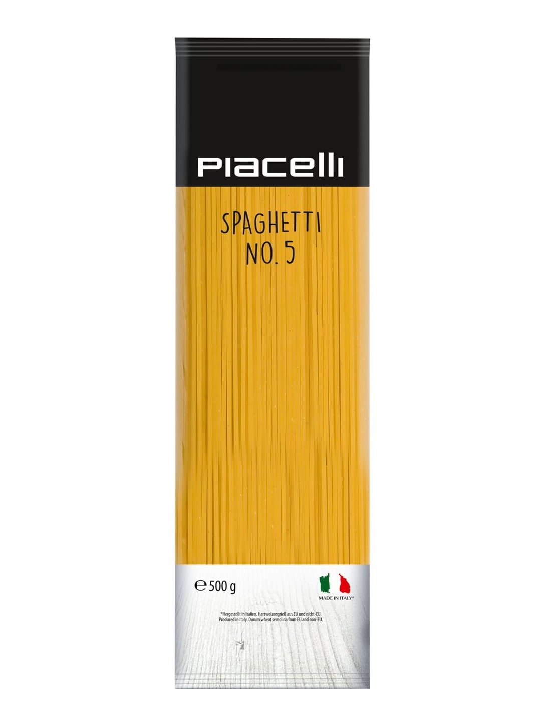 Piacelli Spaghetti No 5 500g – italienische Hartweizen Nudeln