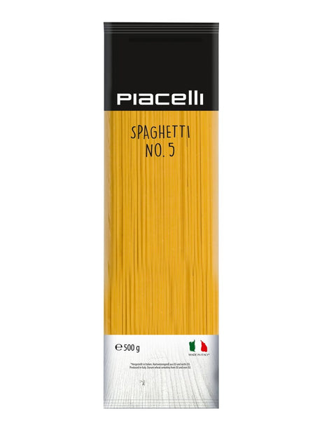 Piacelli Spaghetti No 5 500g – italienische Hartweizen Nudeln