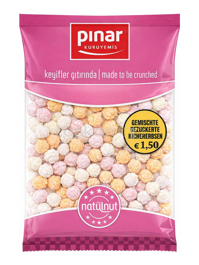 Pınar Bunte Gezuckerte Kichererbsen 175g – Renkli Şeker Leblebi türkischer Snack