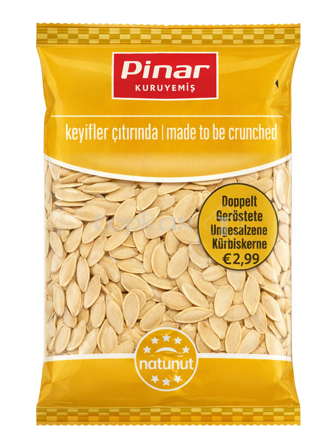 Pınar Kuruyemiş Kürbiskerne ungesalzen 175g – Tuzsuz Kabak Çekirdeği doppelt geröstet