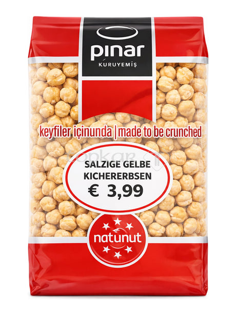 Pınar Gelbe Kichererbsen 400g – Tuzlu Sarı Leblebi geröstet gesalzen