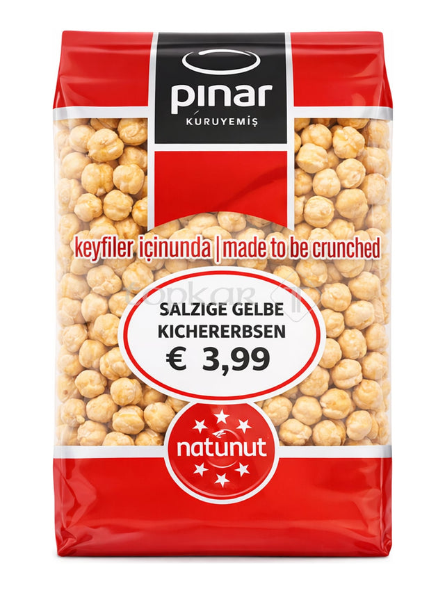 Pınar Gelbe Kichererbsen 400g – Tuzlu Sarı Leblebi geröstet gesalzen