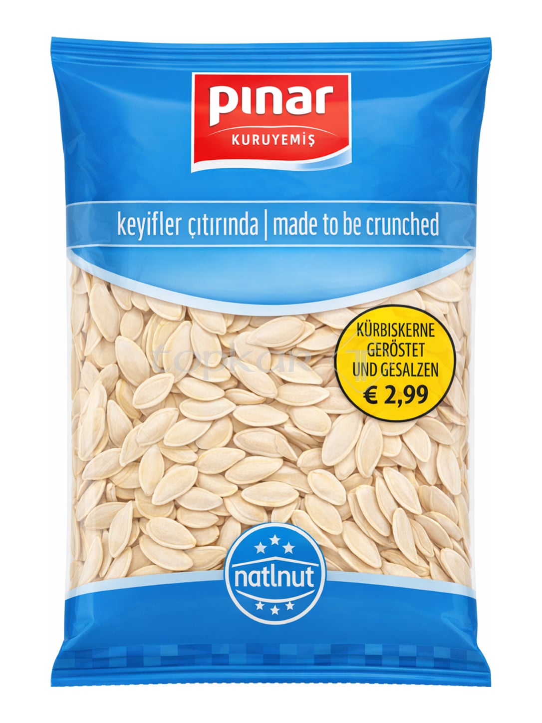 Pınar Kürbiskerne 175g – Kavrulmuş Tuzlu Kabak Çekirdeği geröstet gesalzen