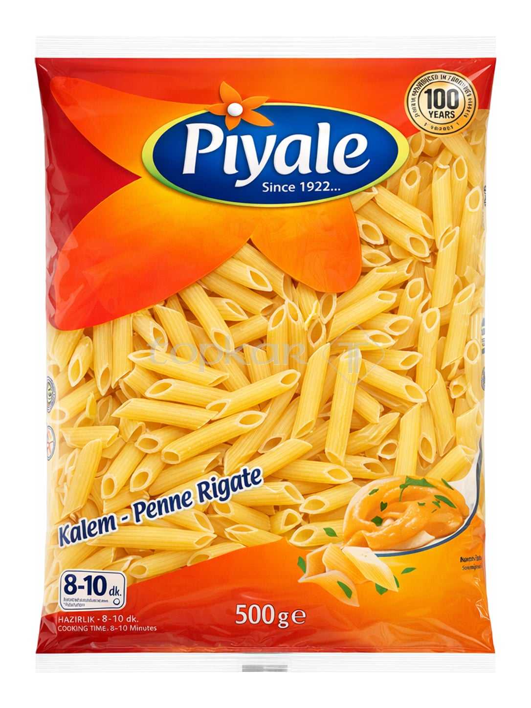 Piyale Penne Rigate 500g – Kalem Makarna Durum-Hartweizen-Nudeln