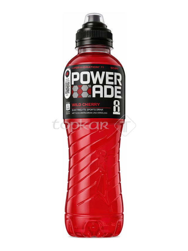 Powerade Wild Cherry 0,5 L – isotonisches Sportgetränk Elektrolytgetränk Kirsche