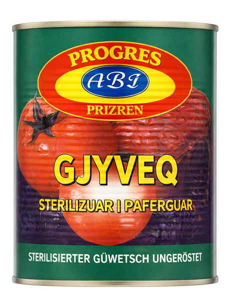 Progres Sterilisierter Güveç ungeröstet 850g – Gjyveq Balkangericht Gemüsekonserve