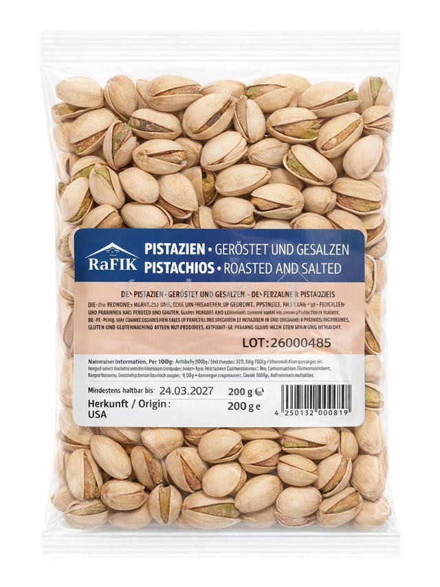 Rafik Pistazien geröstet gesalzen 200g – Antep Fıstığı Pistachios