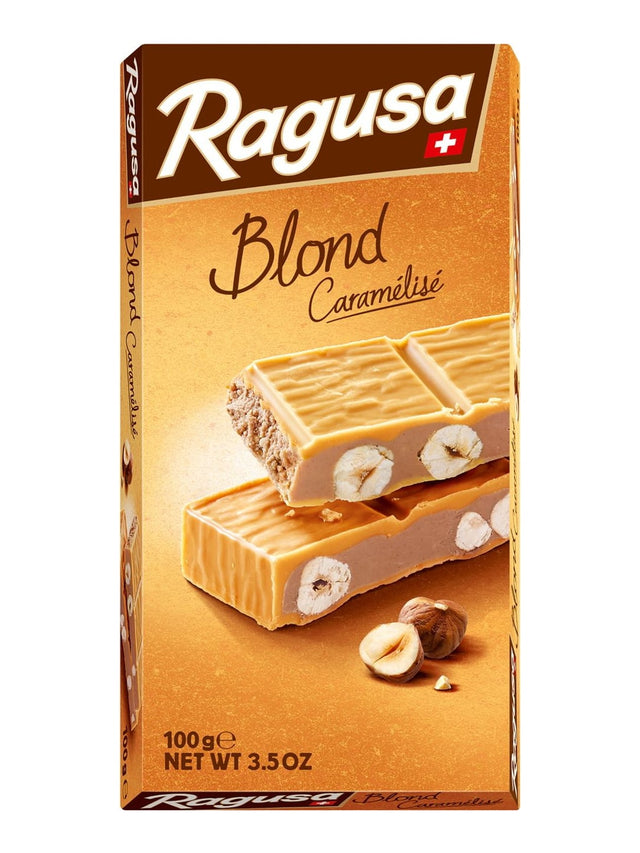 Ragusa Blond Caramélisé 100g – blonde karamellisierte Schokolade mit Haselnüssen