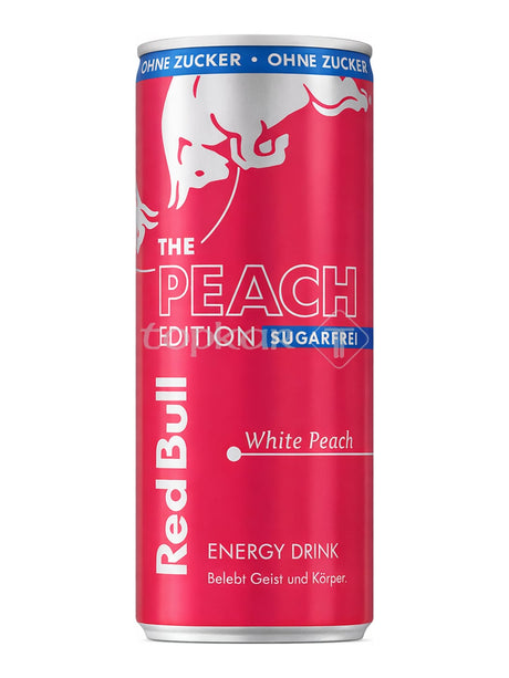 Red Bull Peach Edition Sugarfree 250 ml – zuckerfreier Energy Drink weißer Pfirsich