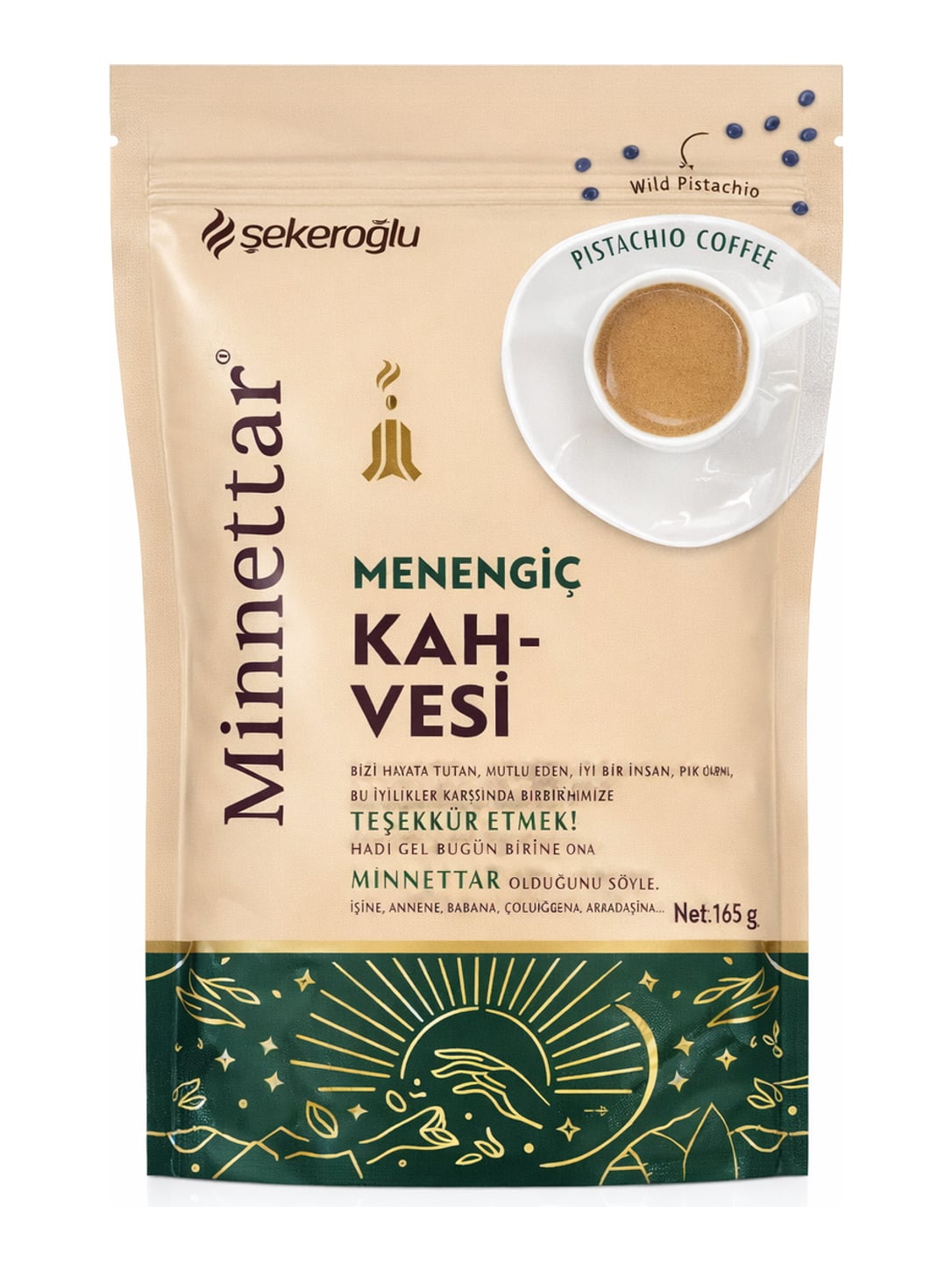 Şekeroğlu Minnettar Menengiç Kahvesi 165 g – Pistazien-Kaffee koffeinfrei türkisch