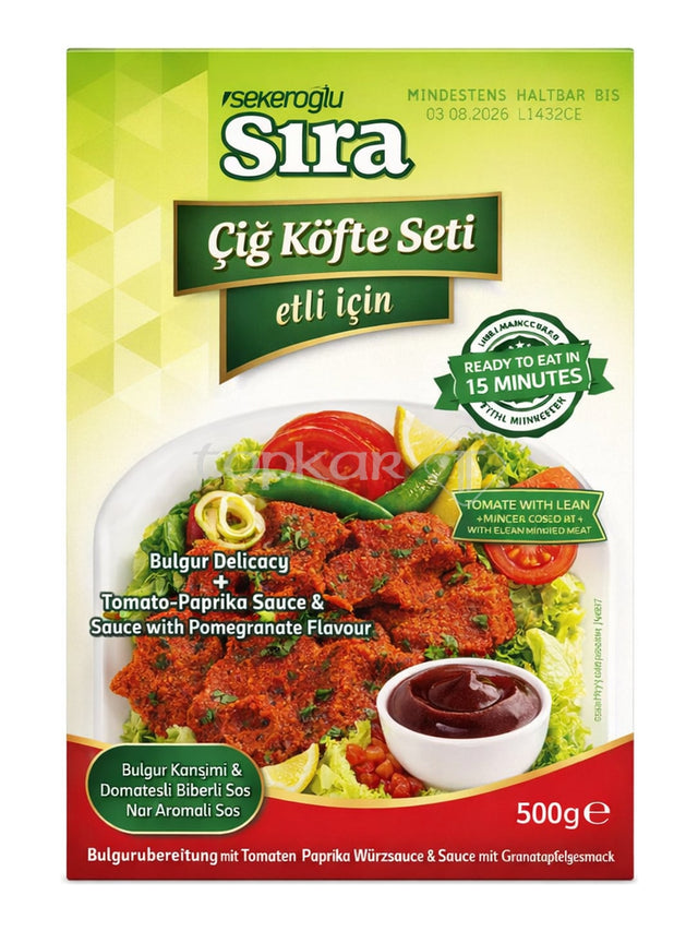 Şekeroğlu Sıra Çiğ Köfte Set 500g – Çiğ Köfte Seti etli Bulgurzubereitung