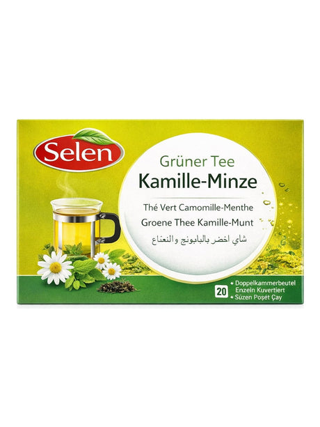 Selen Grüner Tee Kamille-Minze 30g – Yeşil Çay Papatya-Nane 20 Teebeutel