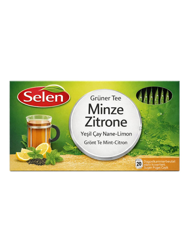 Selen Grüner Tee Minze Zitrone 36g – Yeşil Çay Nane-Limon Teebeutel