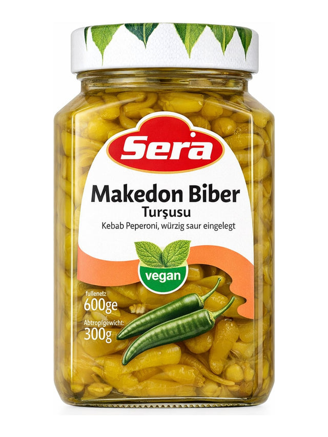 Sera Makedon Biber Turşusu 600g – eingelegte Kebab Peperoni Pickles