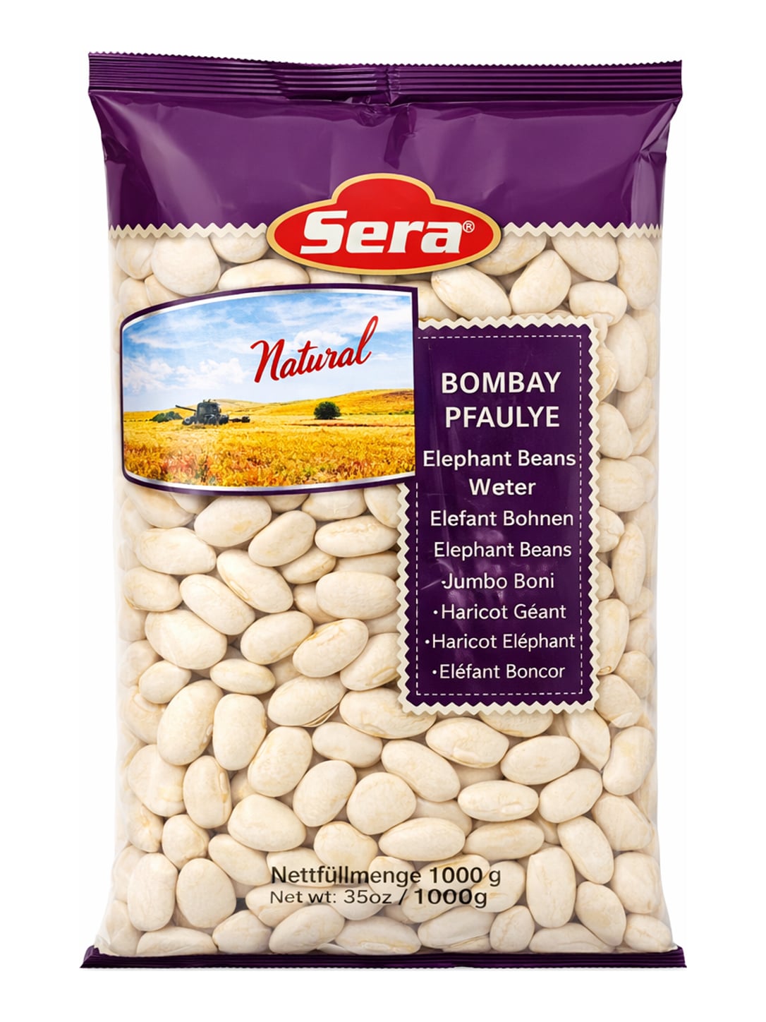 Sera Weiße Elefantenbohnen 1000g – Bombay Fasulye Elephant Beans aus Peru