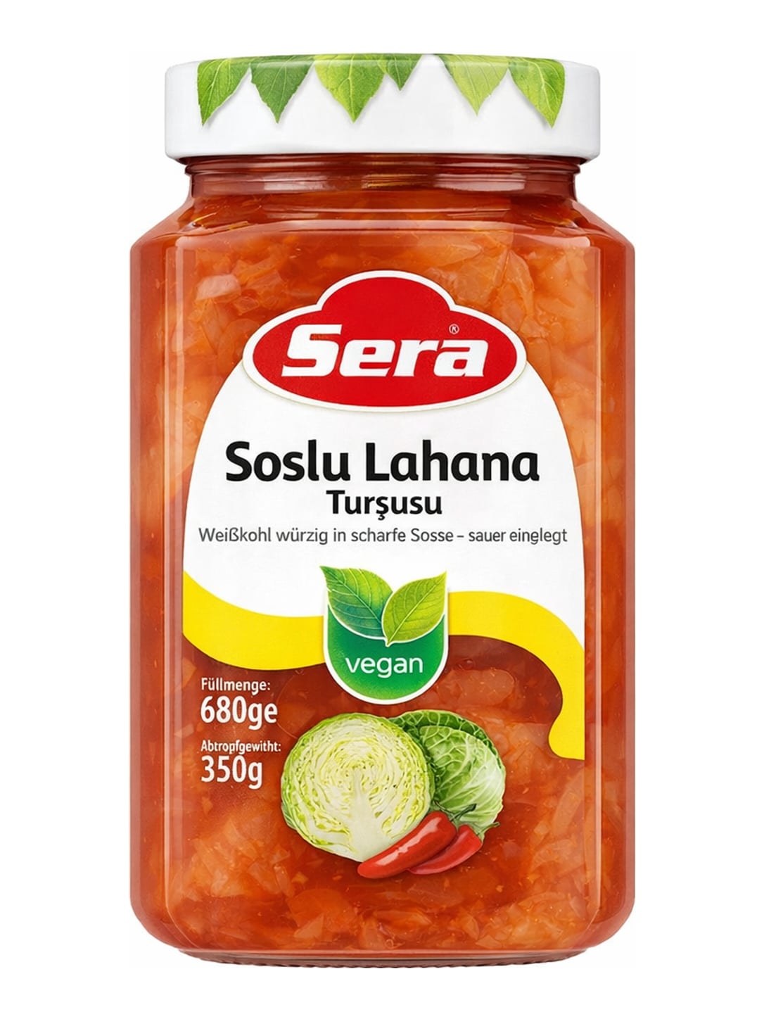 Sera Soslu Lahana Turşusu 680g – eingelegter Weißkohl in scharfer Soße