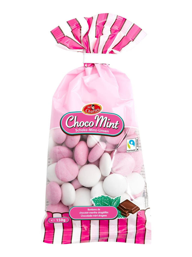 Sir Charles Schokoladendragees Pfefferminz 150g – Schoko Dragees mit Minze