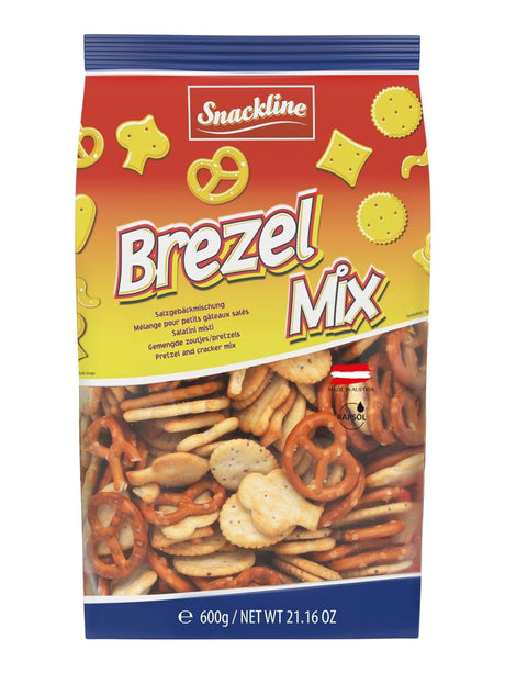 Snackline Brezel Mix 600g – Salzgebäckmischung mit Sesam und Mohn