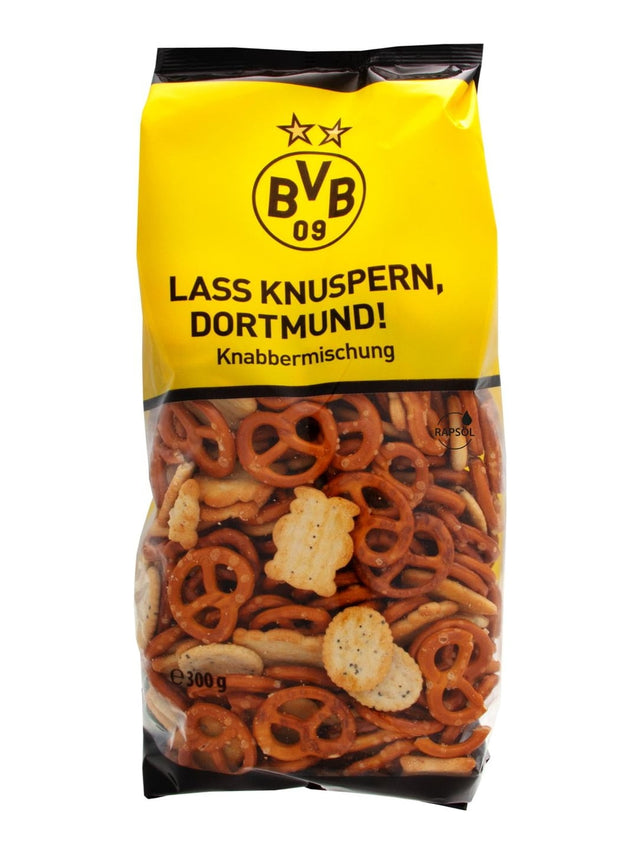 Snackline BVB Brezel Mix 300g – Salzgebäck Brezel Mischung mit Sesam