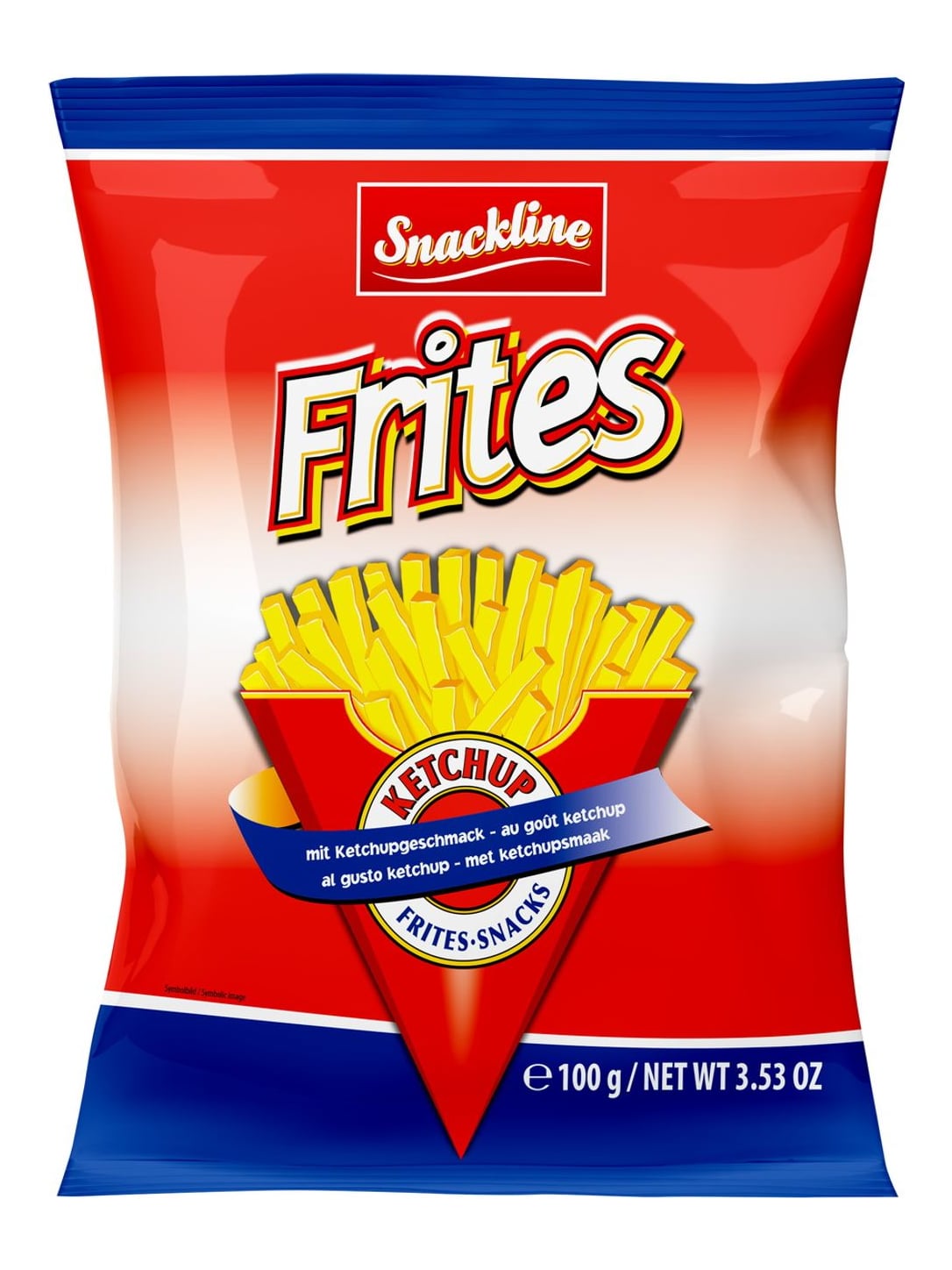 Snackline Frites-Snacks 100g – Kartoffelsnack mit Ketchupgeschmack