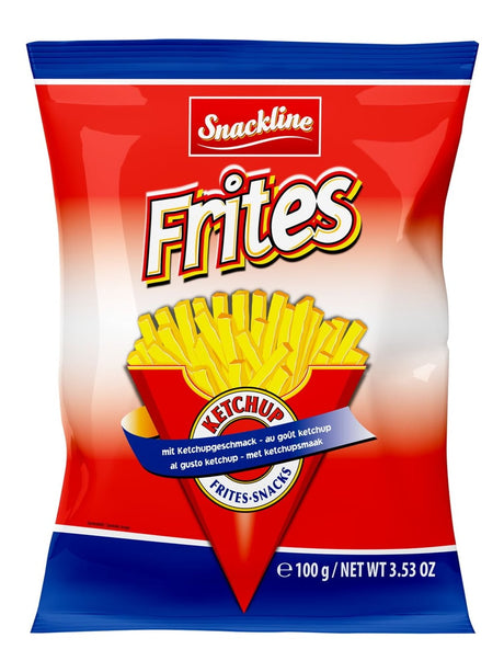 Snackline Frites-Snacks 100g – Kartoffelsnack mit Ketchupgeschmack