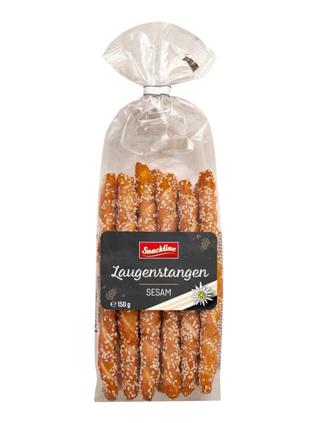 Snackline Laugenstangen Sesam 150g – italienisches Laugengebäck mit Sesam