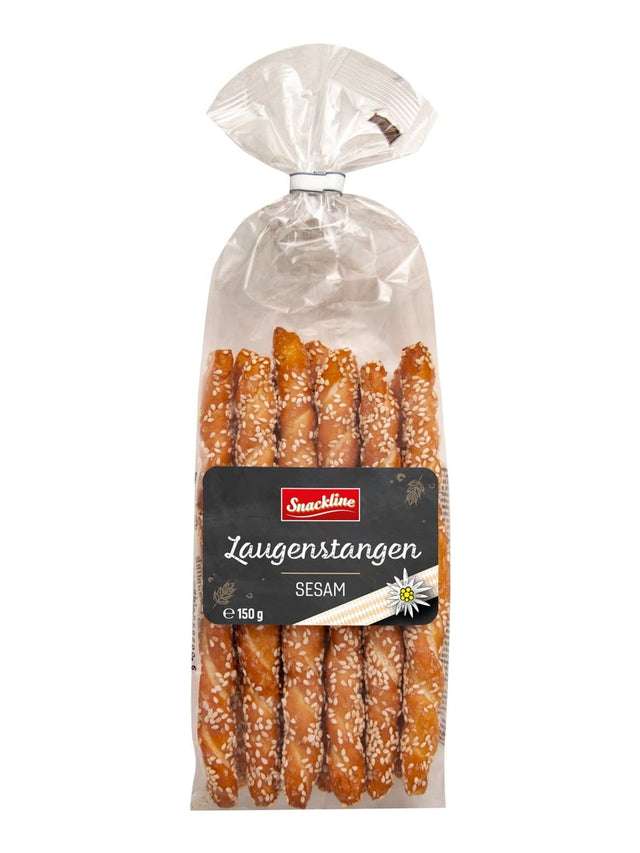 Snackline Laugenstangen Sesam 150g – italienisches Laugengebäck mit Sesam