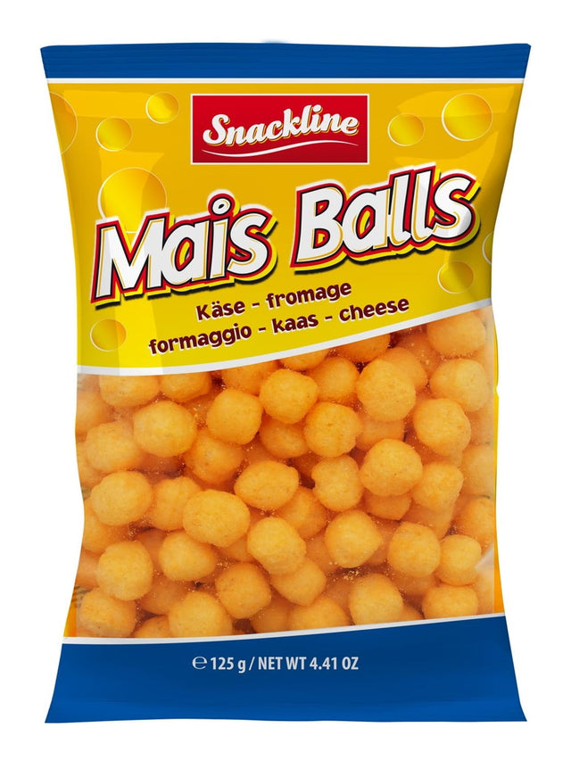 Snackline Mais Balls Käse 125g – knuspriger Maissnack Cheese Balls