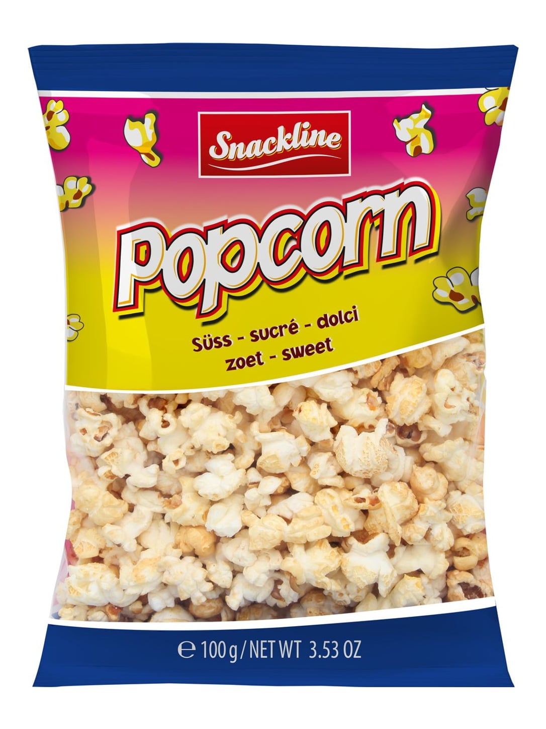 Snackline Popcorn süß 100g – süßes knuspriges Popcorn