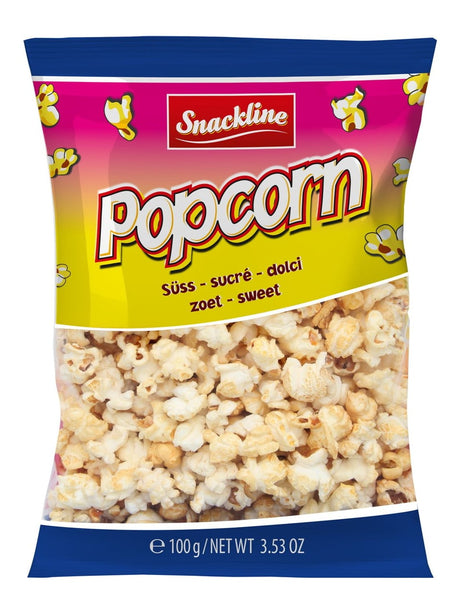 Snackline Popcorn süß 100g – süßes knuspriges Popcorn