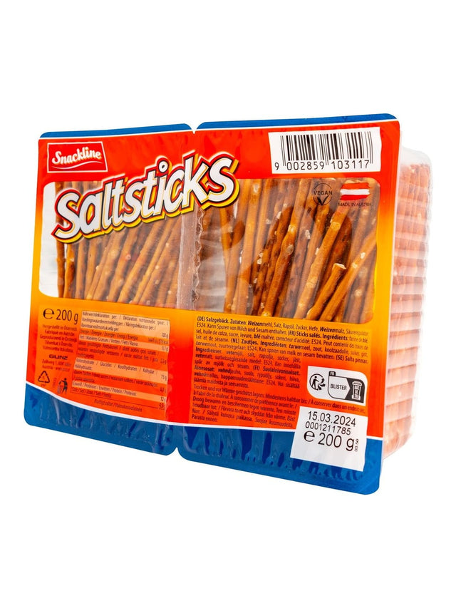 Snackline Salzstangen 200g – Laugengebäck Salzsticks in Stangenform