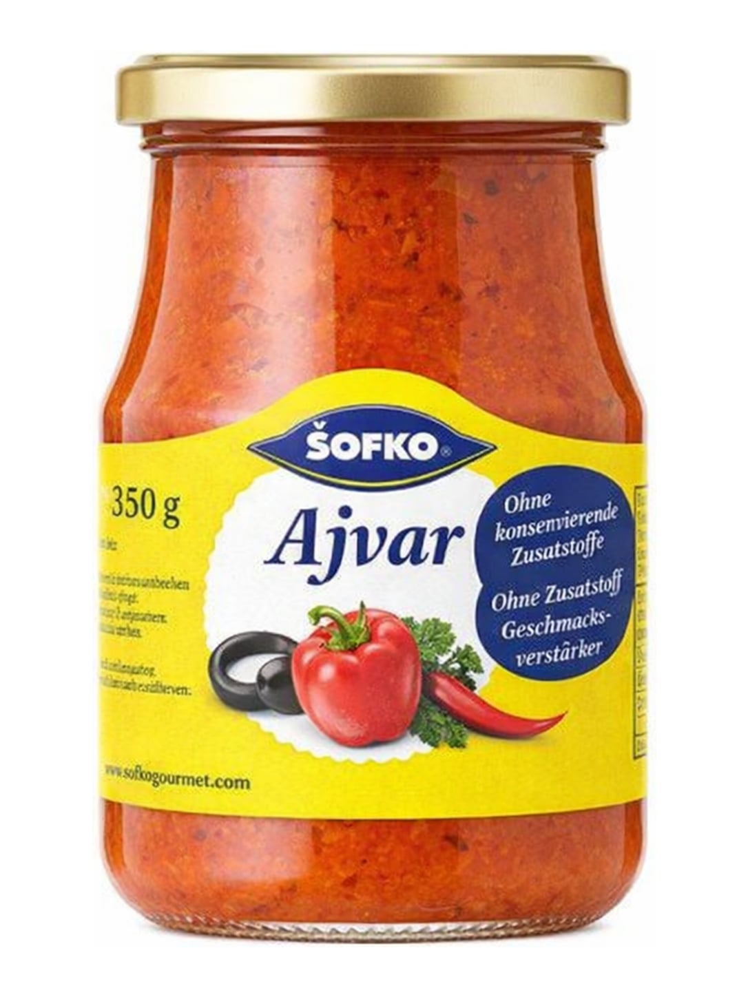 Sofko Ajvar 350 g – Balkanischer Paprika-Auberginen-Aufstrich